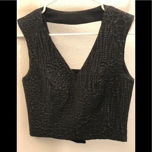 Dressy black cropped top